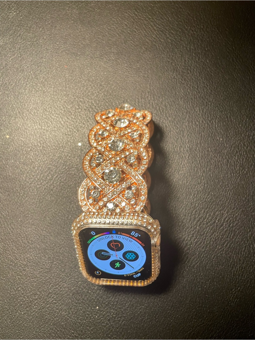 Rose Gold Bling Apple Replacement Watch Band - Picture 4 of 13